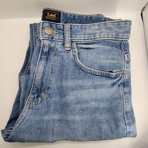 Lee Jeans Boyfriend Mid Rise 10" in Womens Size 2 Medium Stretch Relaxed Blue - Picture 9 of 9